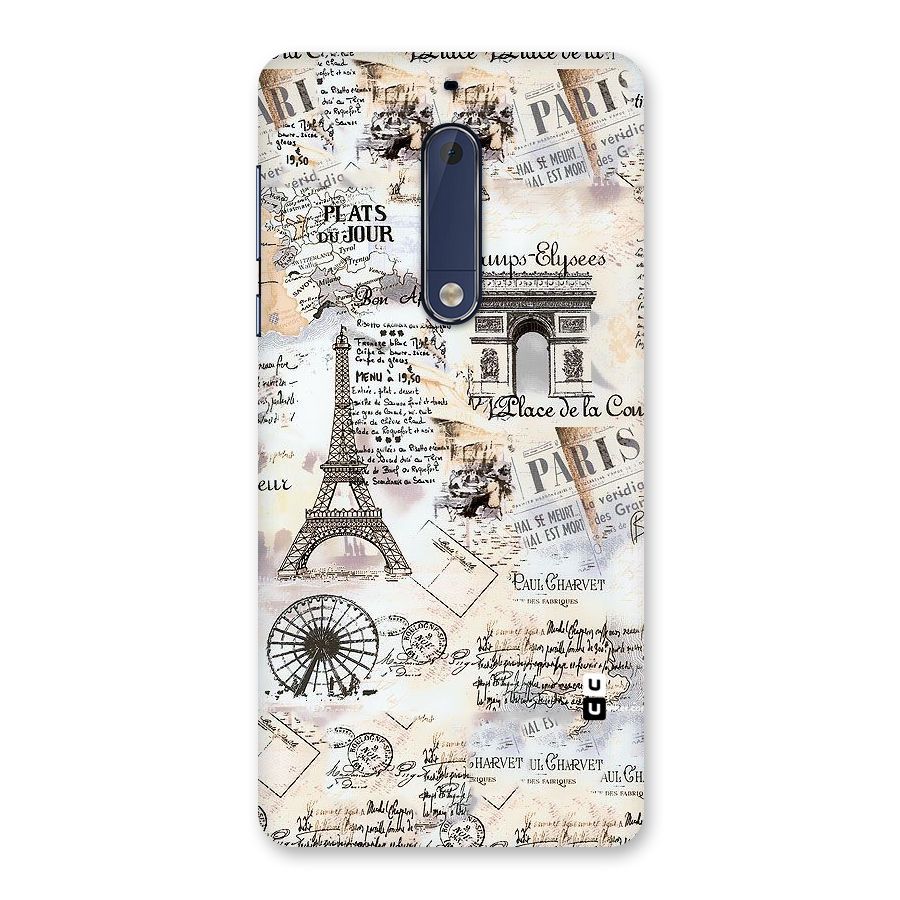 Paris Paper Back Case for Nokia 5