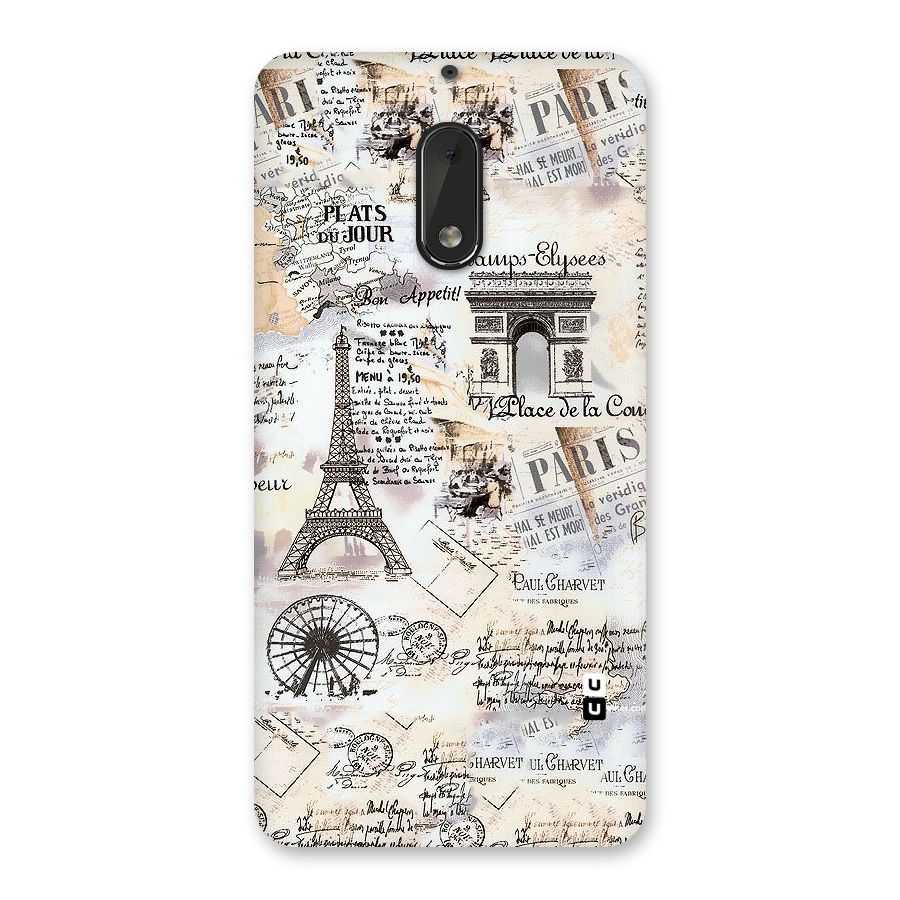 Paris Paper Back Case for Nokia 6