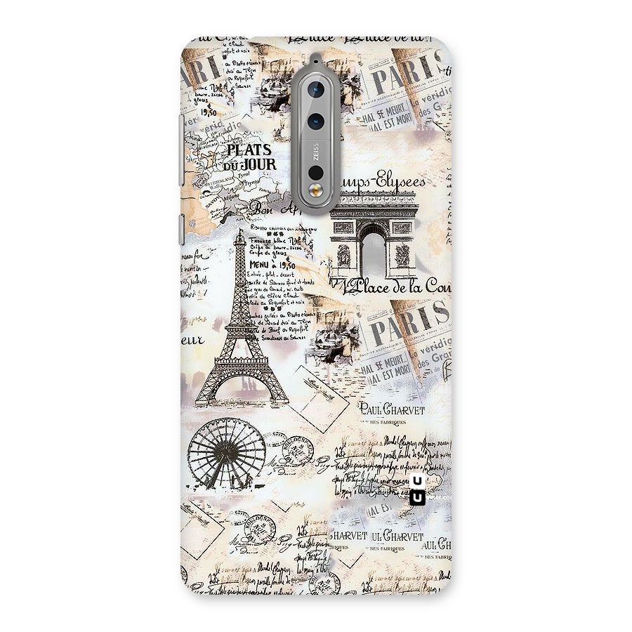 Paris Paper Back Case for Nokia 8