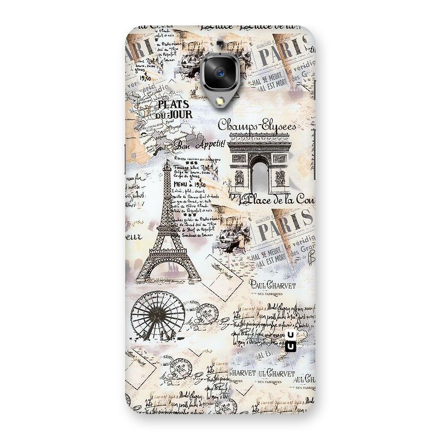 Paris Paper Back Case for OnePlus 3T