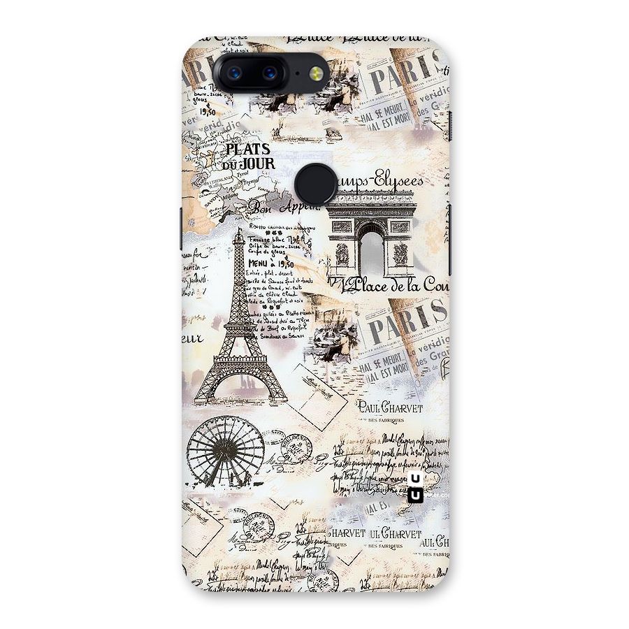 Paris Paper Back Case for OnePlus 5T