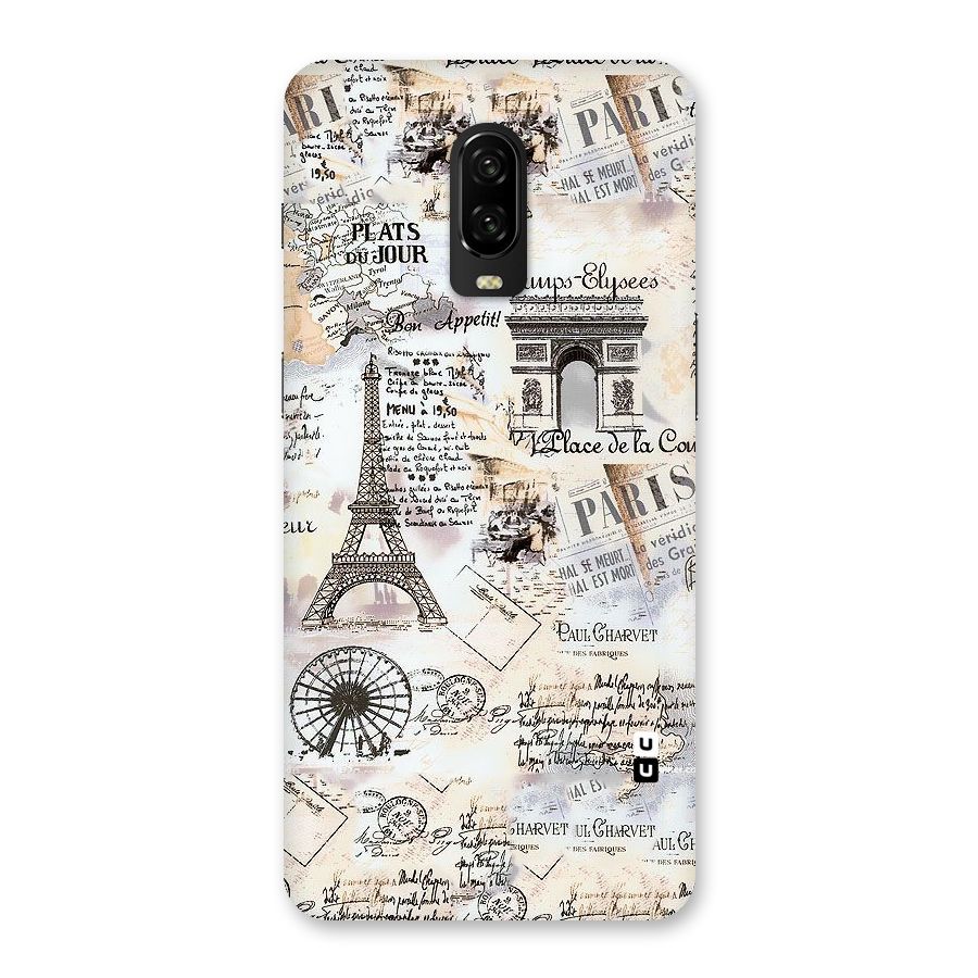 Paris Paper Back Case for OnePlus 6T