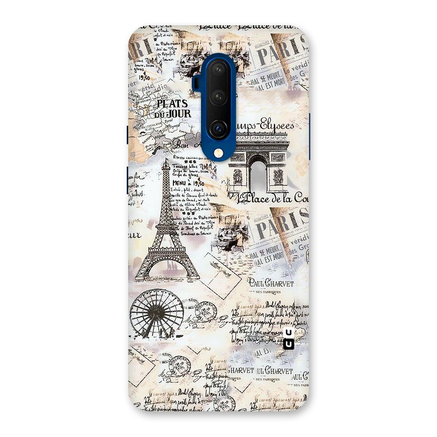 Paris Paper Back Case for OnePlus 7T Pro