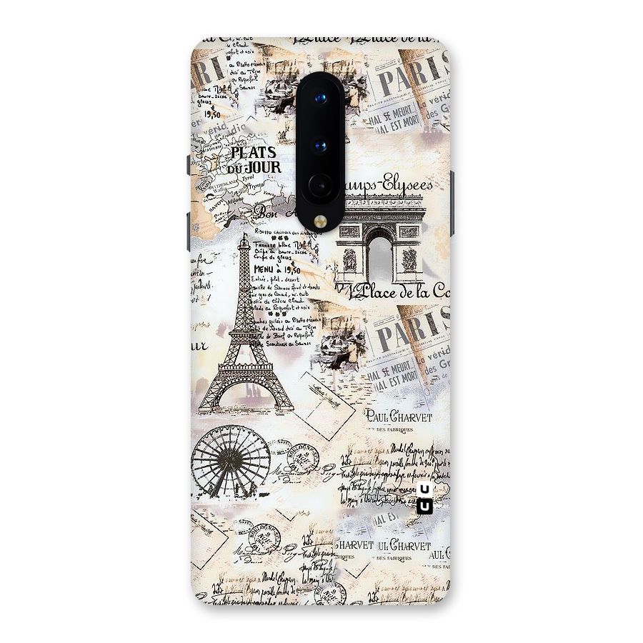 Paris Paper Back Case for OnePlus 8