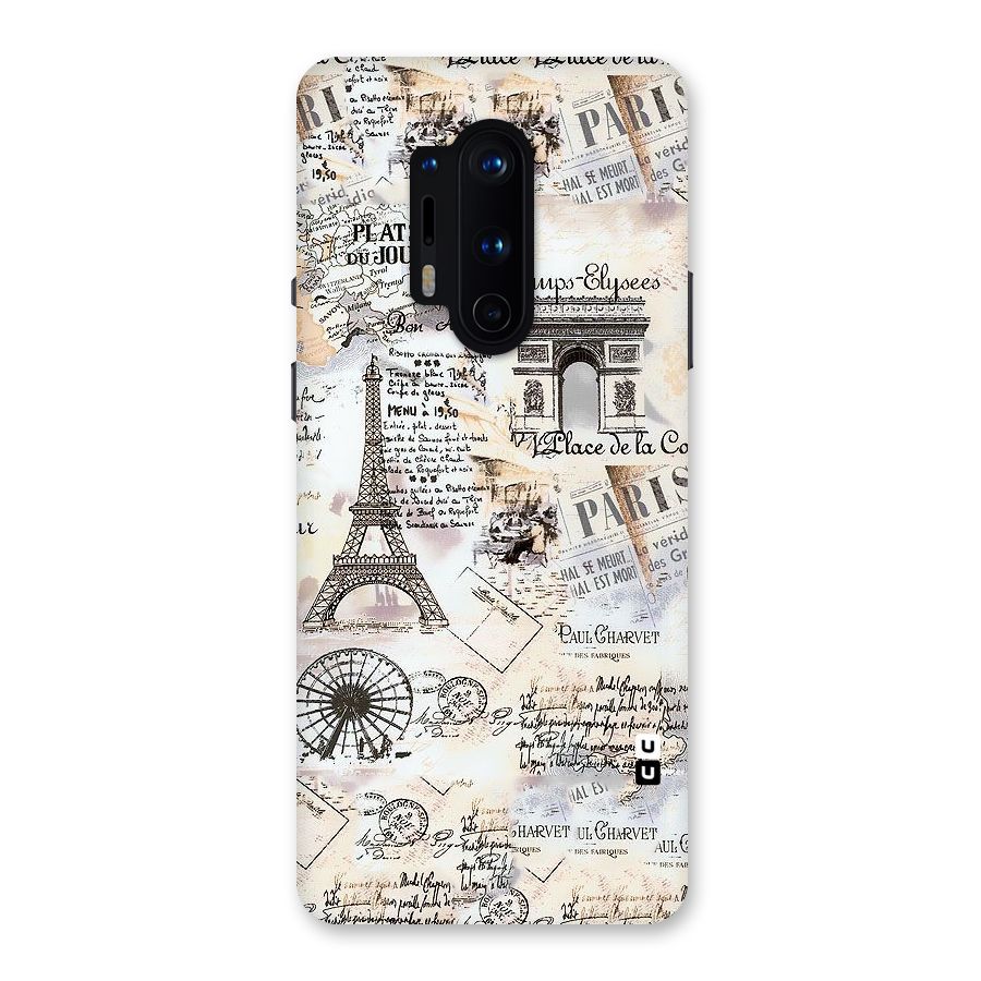 Paris Paper Back Case for OnePlus 8 Pro