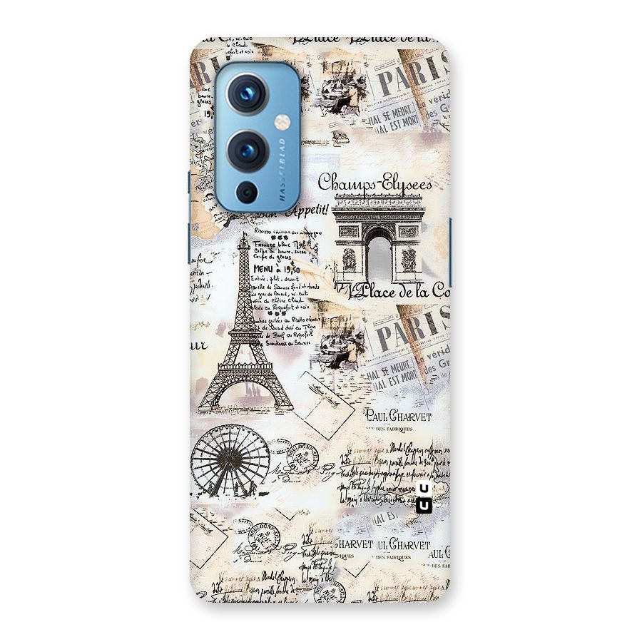 Paris Paper Back Case for OnePlus 9