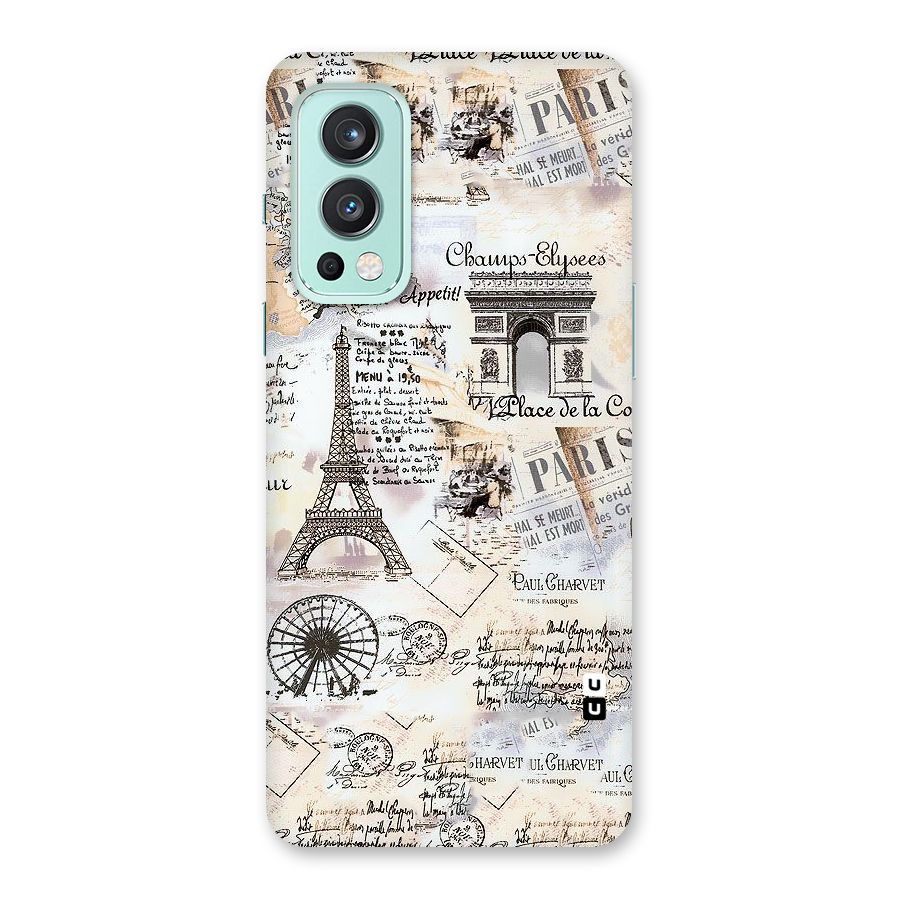 Paris Paper Back Case for OnePlus Nord 2 5G