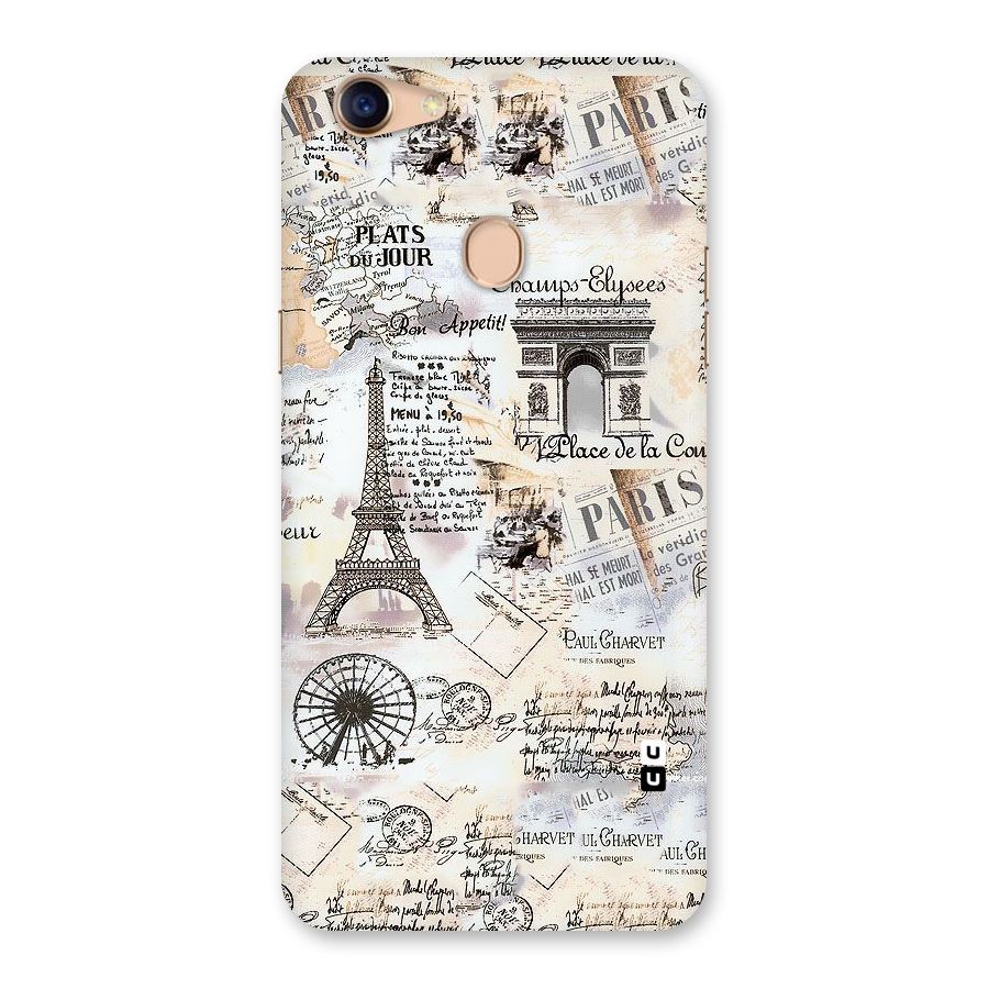 Paris Paper Back Case for Oppo F5 Youth