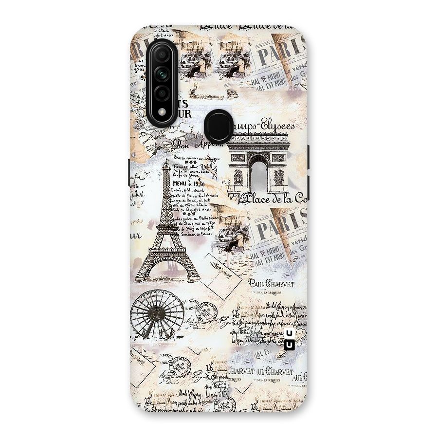 Paris Paper Back Case for Oppo A31