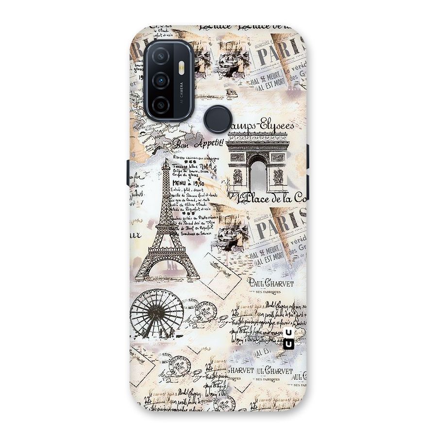 Paris Paper Back Case for Oppo A32