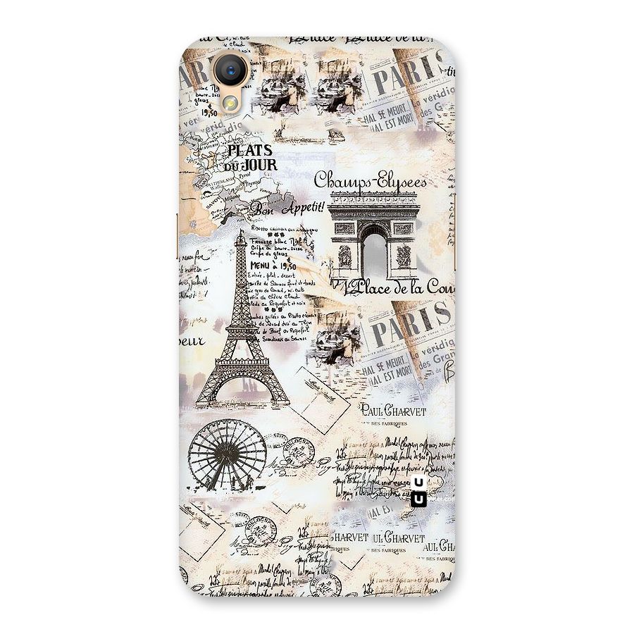 Paris Paper Back Case for Oppo A37