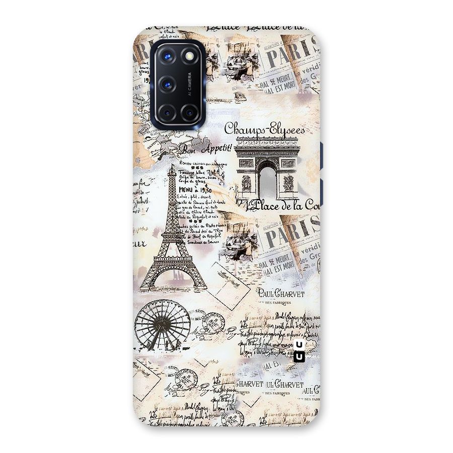 Paris Paper Back Case for Oppo A52
