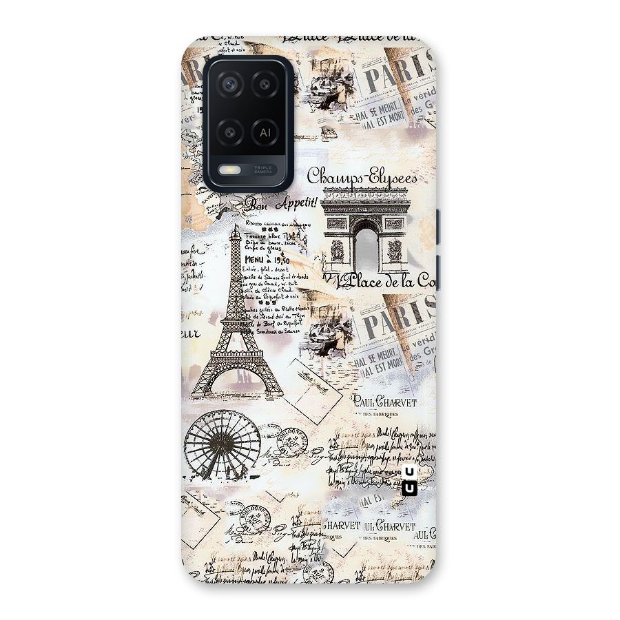 Paris Paper Back Case for Oppo A54