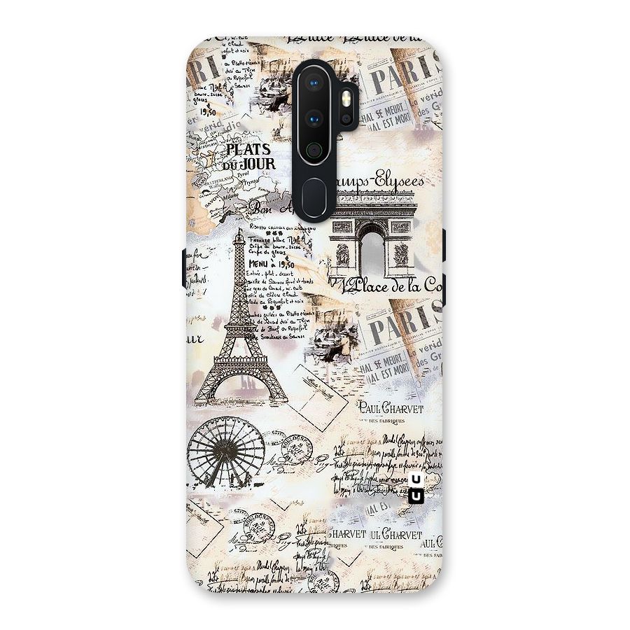 Paris Paper Back Case for Oppo A5 (2020)
