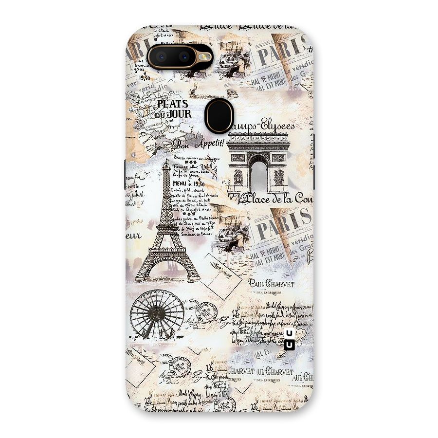 Paris Paper Back Case for Oppo A5s