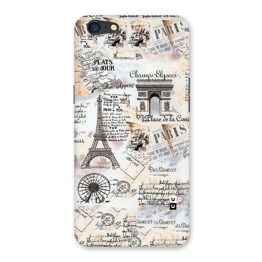 Paris Paper Back Case for Oppo A71