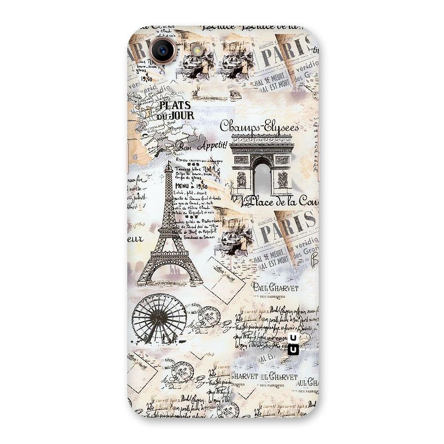 Paris Paper Back Case for Oppo A83 (2018)
