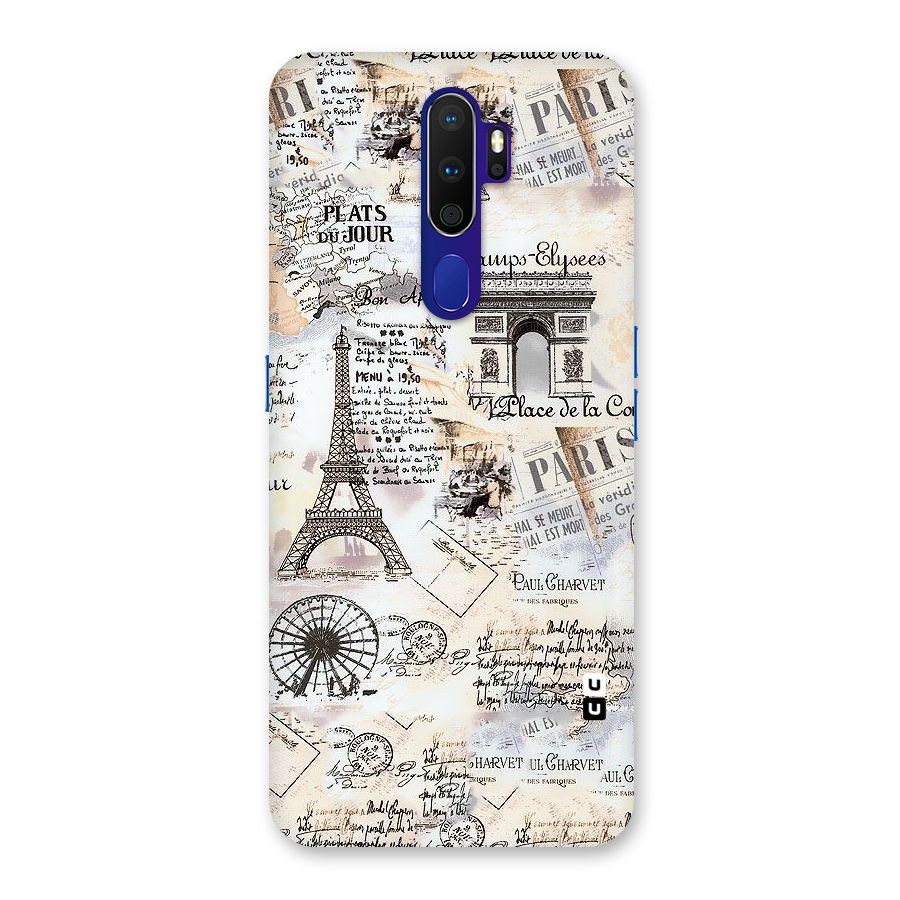 Paris Paper Back Case for Oppo A9 (2020)