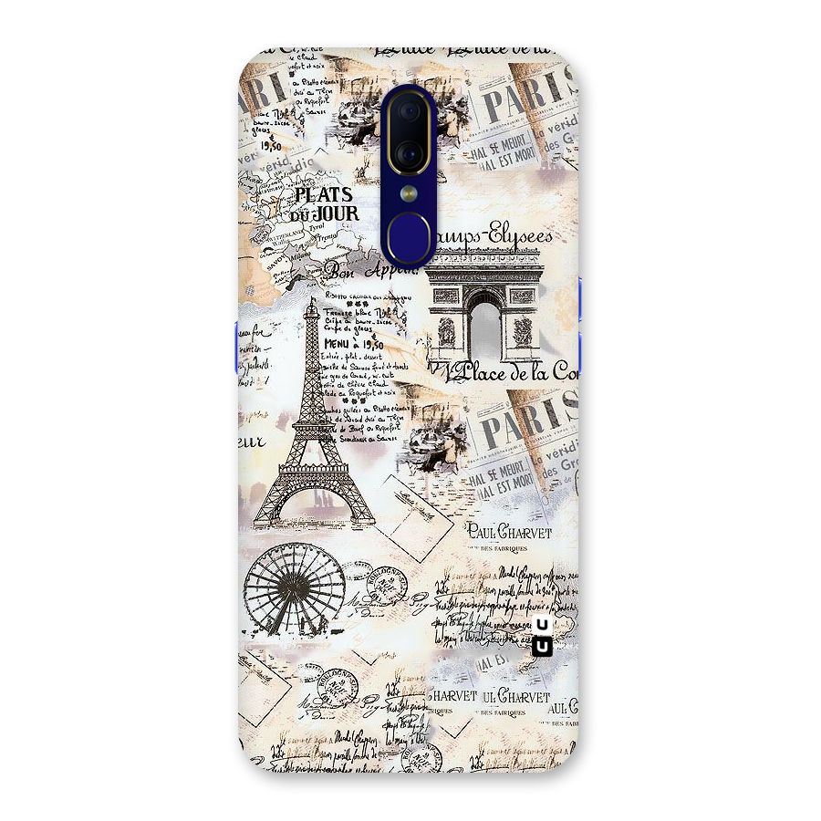 Paris Paper Back Case for Oppo F11