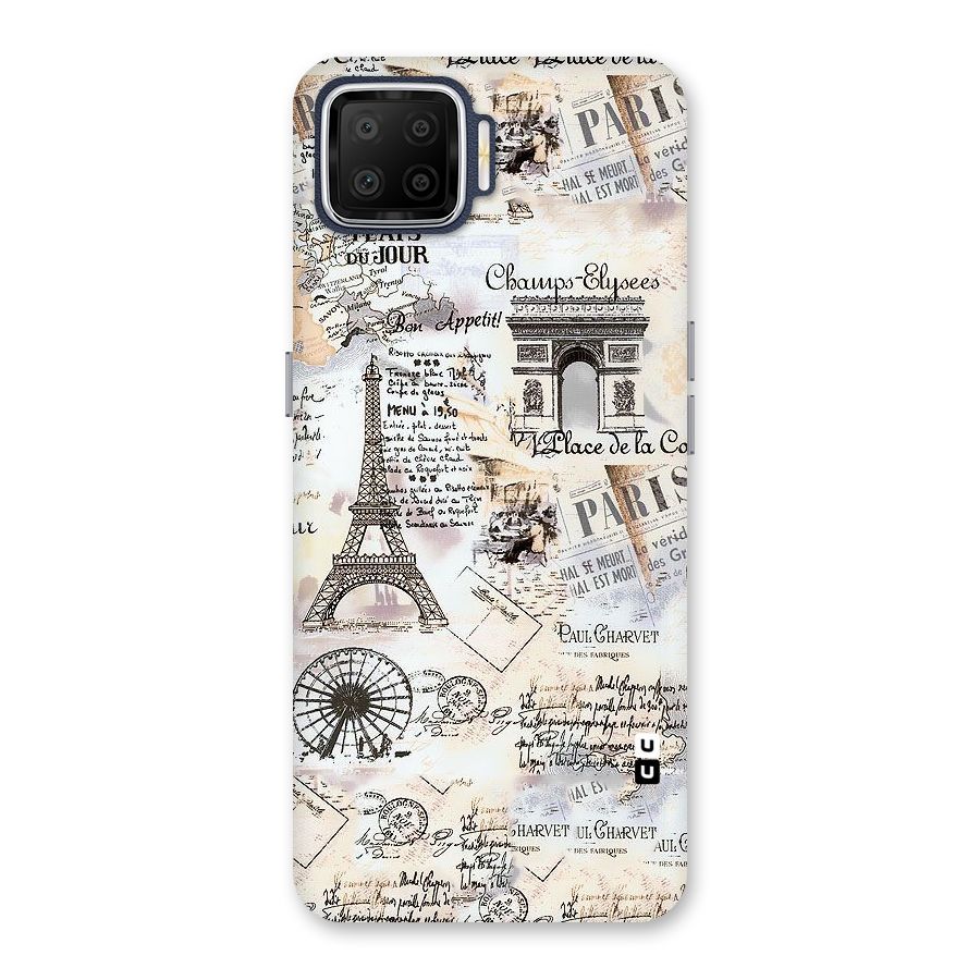 Paris Paper Back Case for Oppo F17
