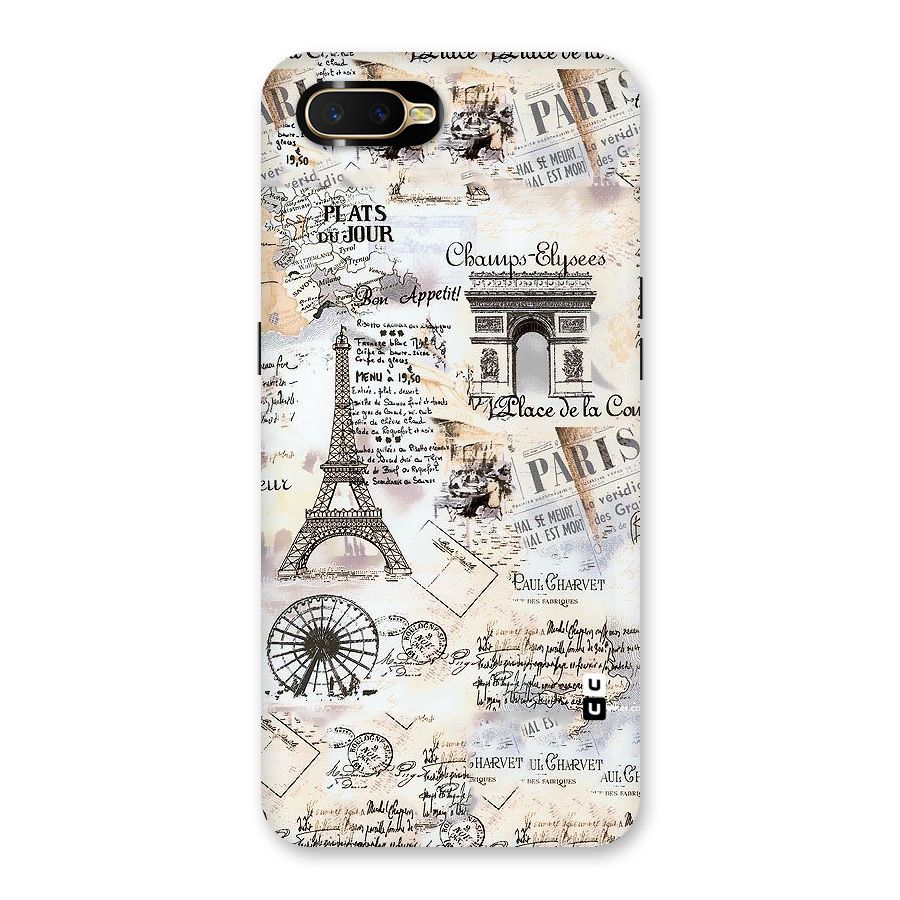 Paris Paper Back Case for Oppo K1