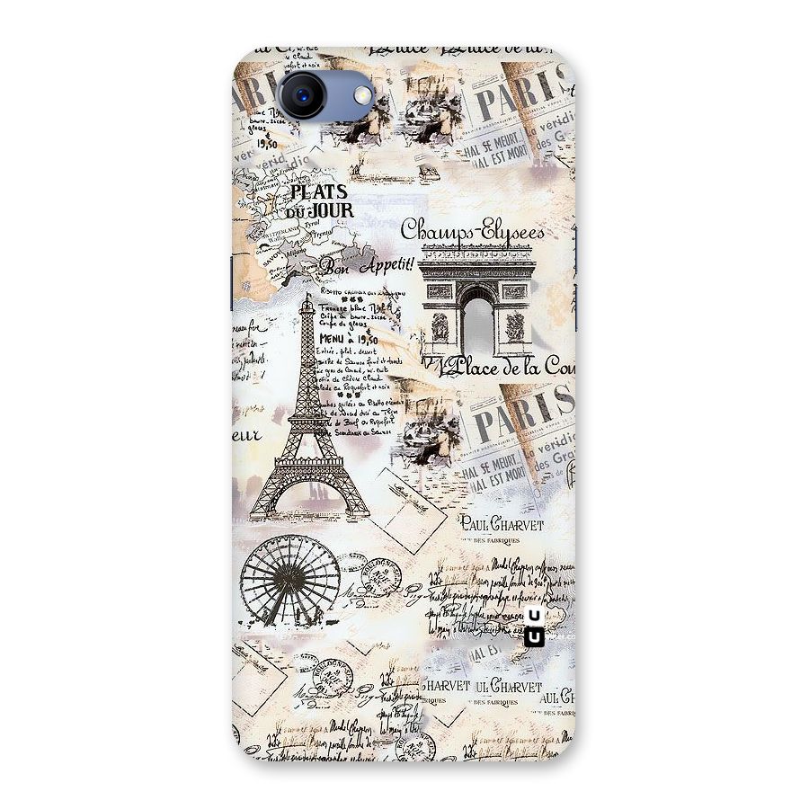 Paris Paper Back Case for Oppo Realme 1
