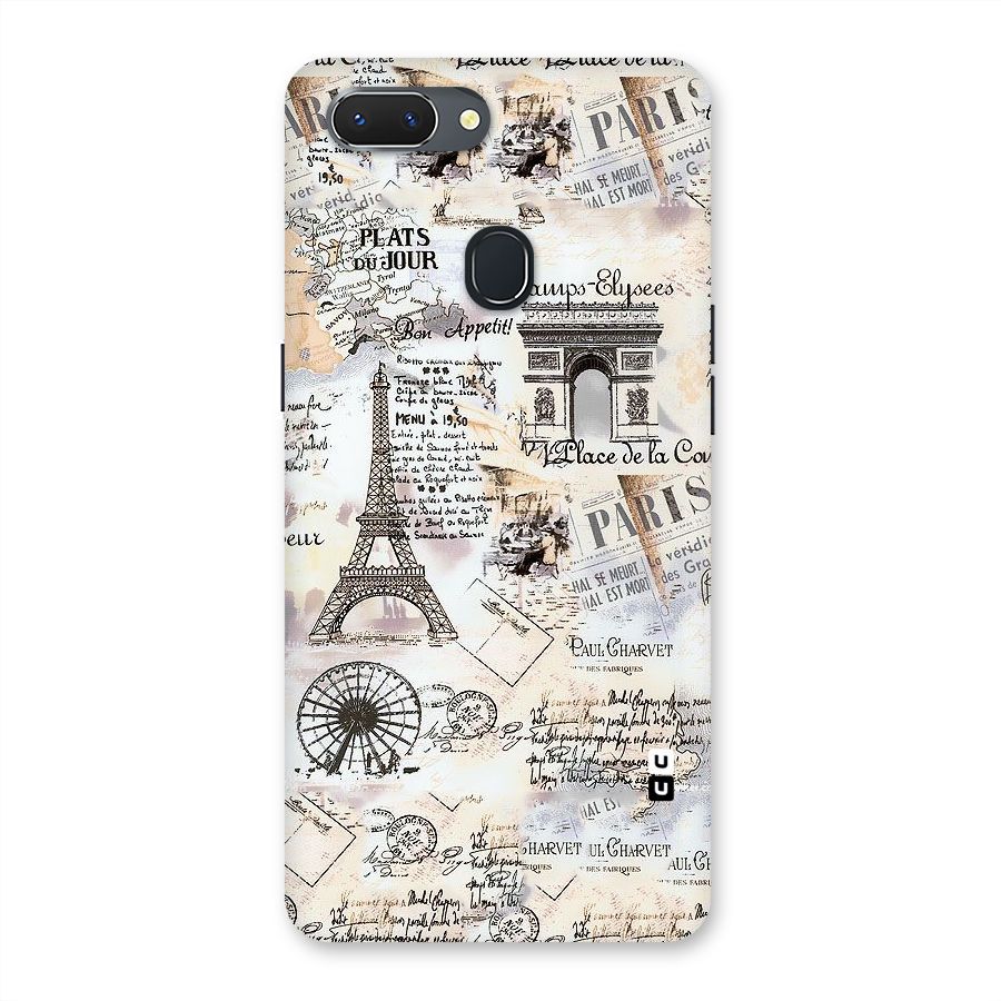 Paris Paper Back Case for Oppo Realme 2
