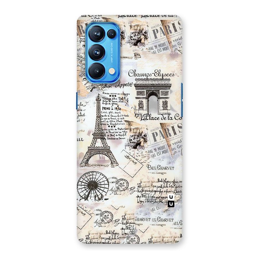 Paris Paper Back Case for Oppo Reno5 Pro 5G