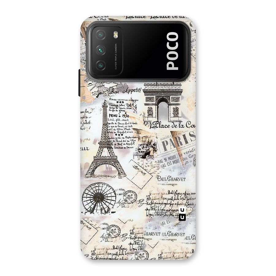 Paris Paper Back Case for Poco M3
