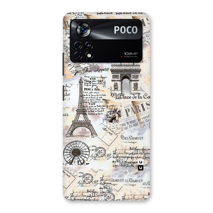 Paris Paper Back Case for Poco X4 Pro 5G