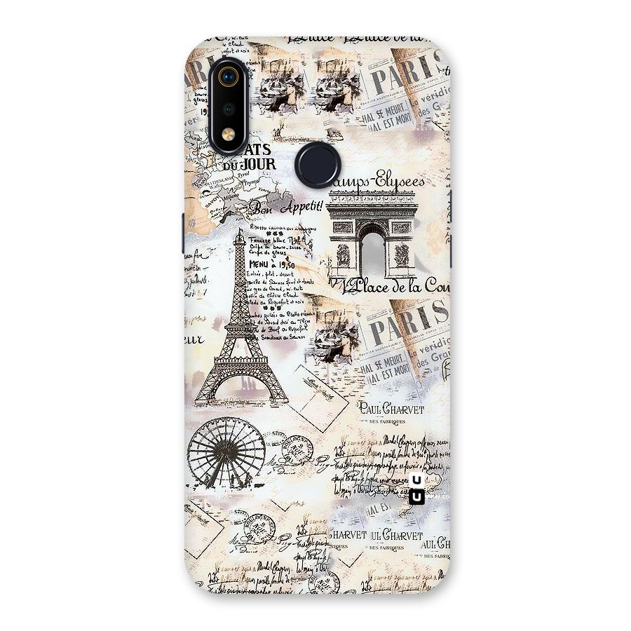 Paris Paper Back Case for Realme 3i