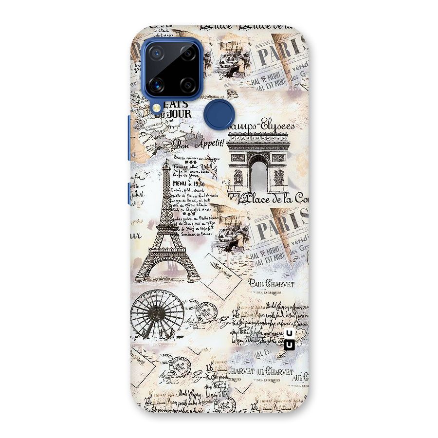 Paris Paper Back Case for Realme C15