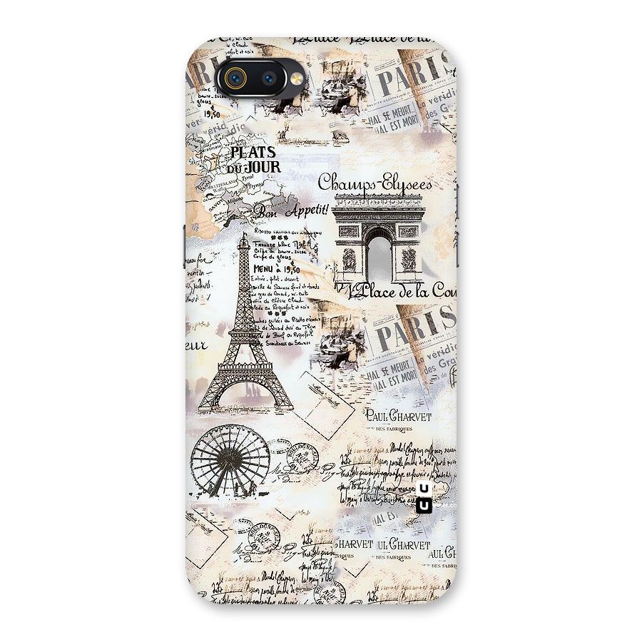 Paris Paper Back Case for Realme C2