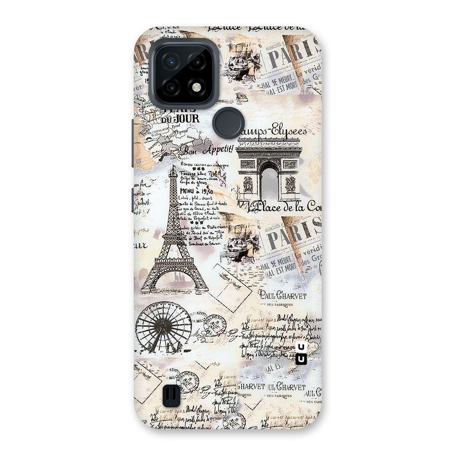 Paris Paper Back Case for Realme C21