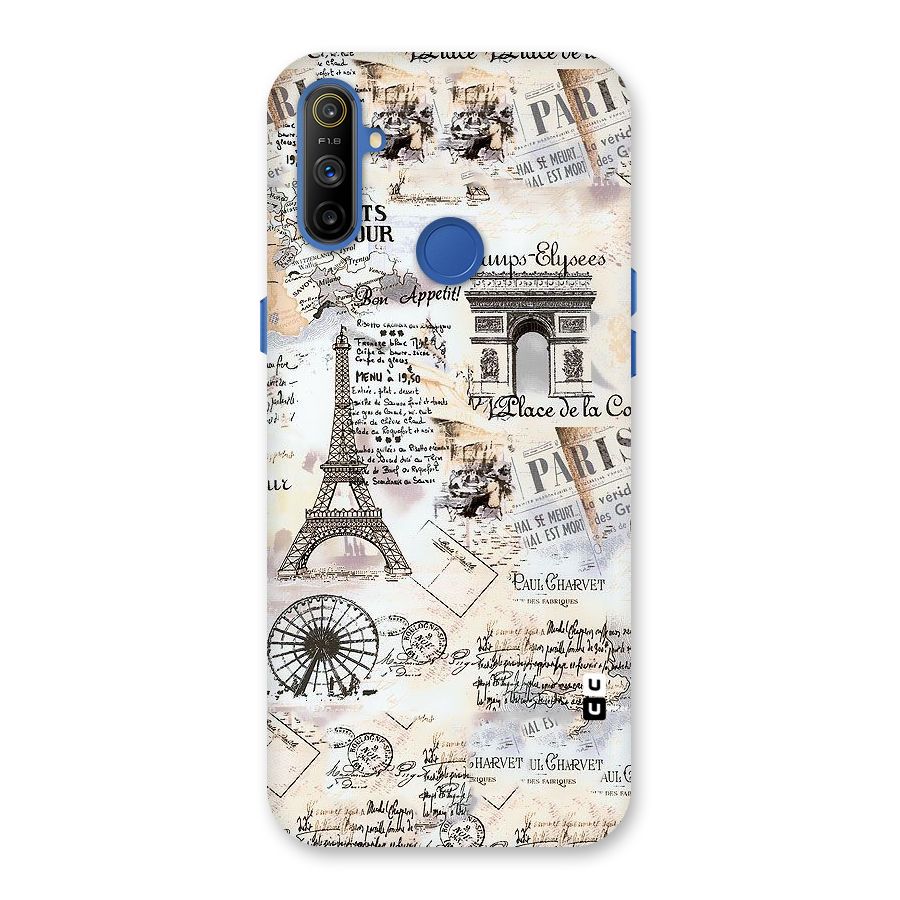 Paris Paper Back Case for Realme Narzo 10A
