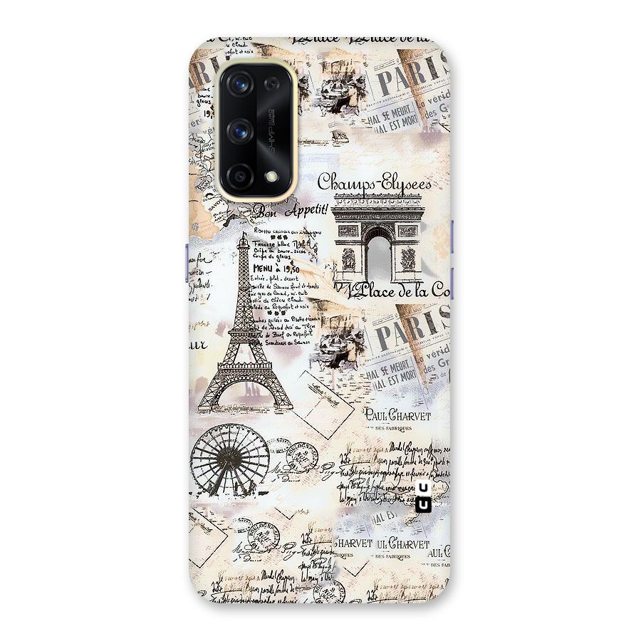 Paris Paper Glass Back Case for Realme X7 Pro
