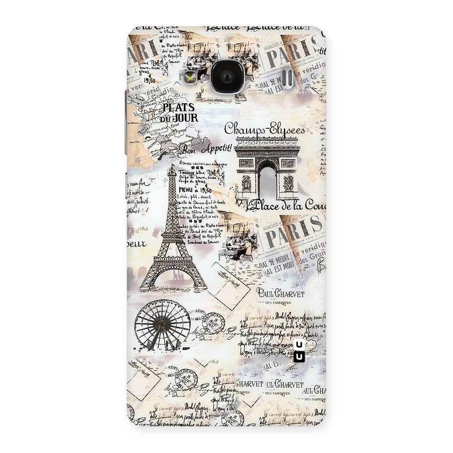 Paris Paper Back Case for Redmi 2s