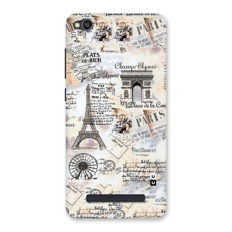 Paris Paper Back Case for Redmi 4A