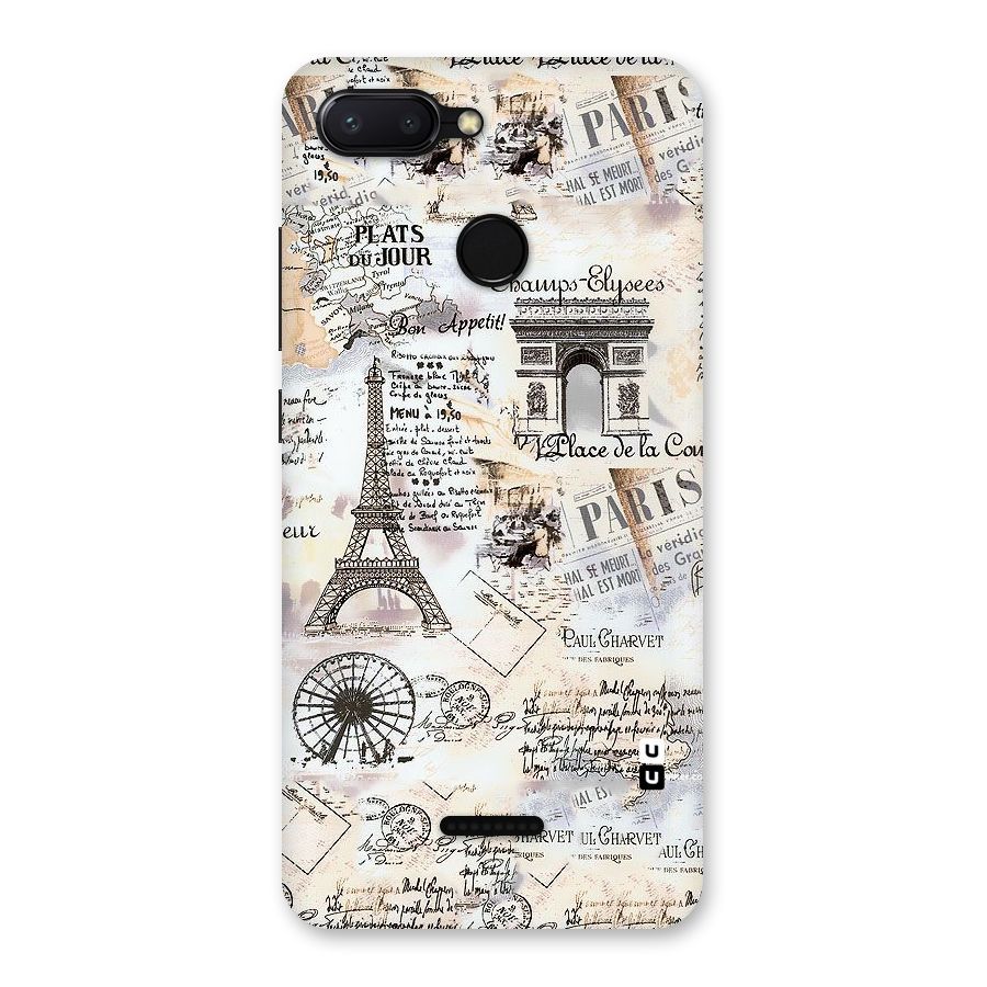 Paris Paper Back Case for Redmi 6