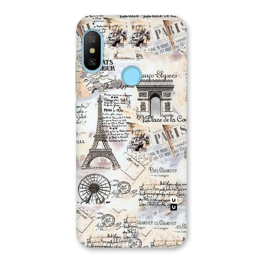 Paris Paper Back Case for Redmi 6 Pro