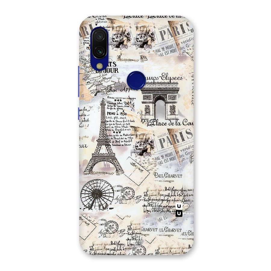 Paris Paper Back Case for Redmi 7