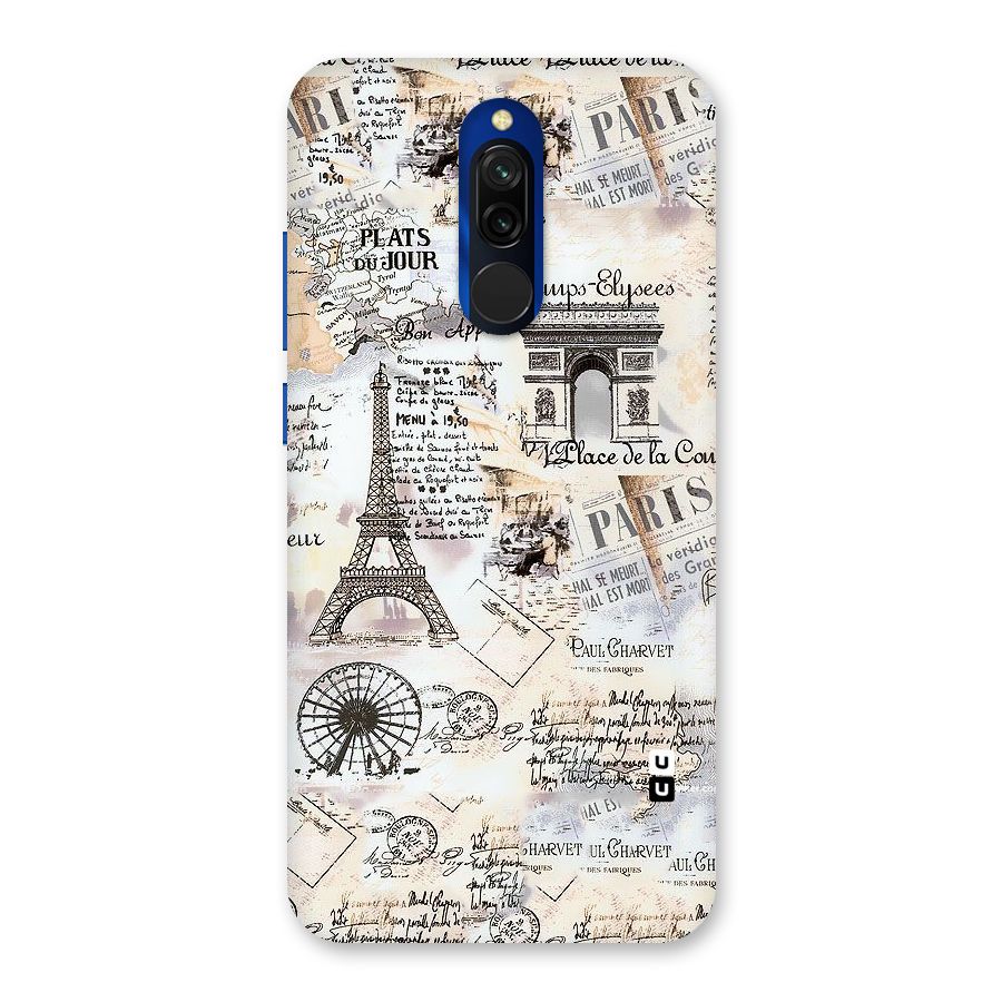 Paris Paper Back Case for Redmi 8