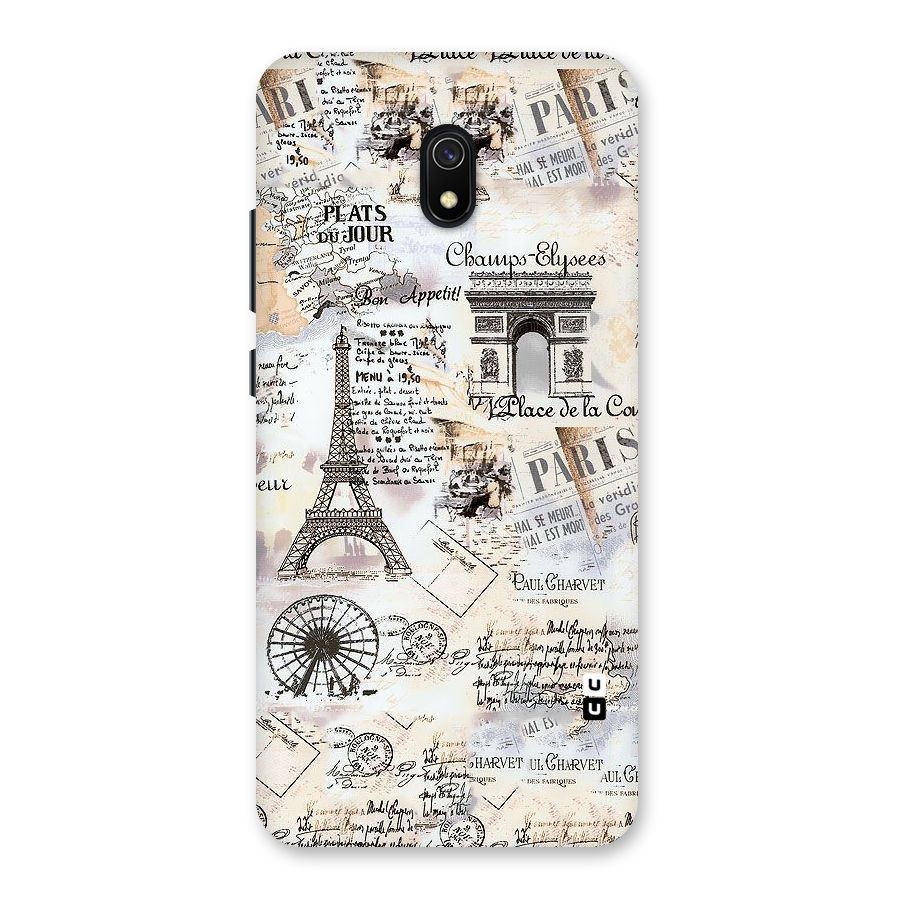 Paris Paper Back Case for Redmi 8A