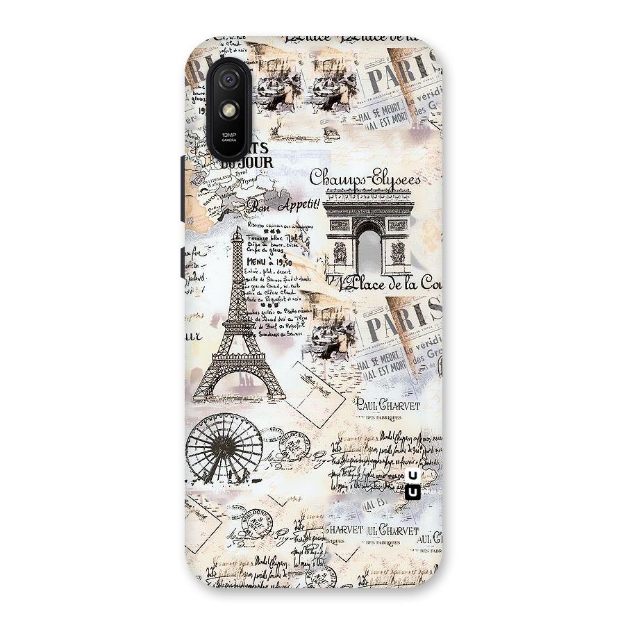Paris Paper Back Case for Redmi 9A