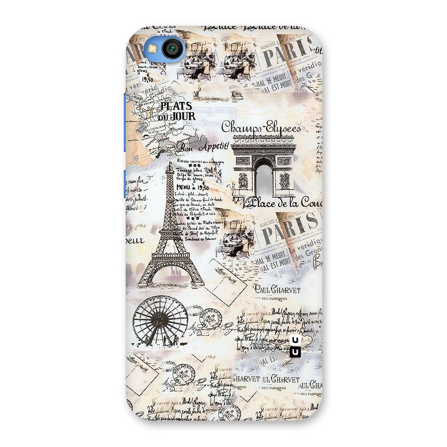 Paris Paper Back Case for Redmi Go