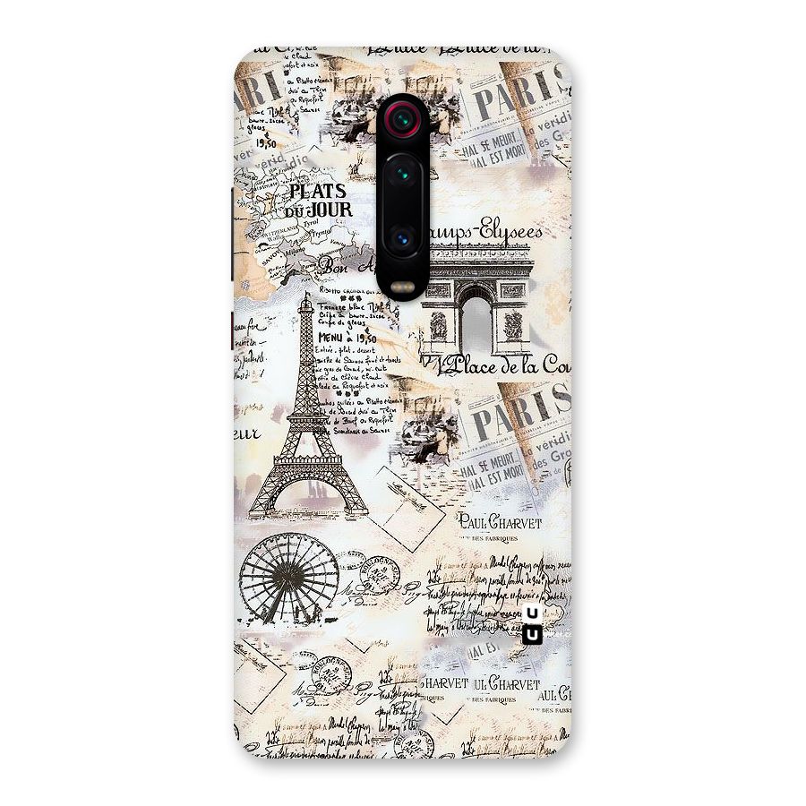 Paris Paper Back Case for Redmi K20
