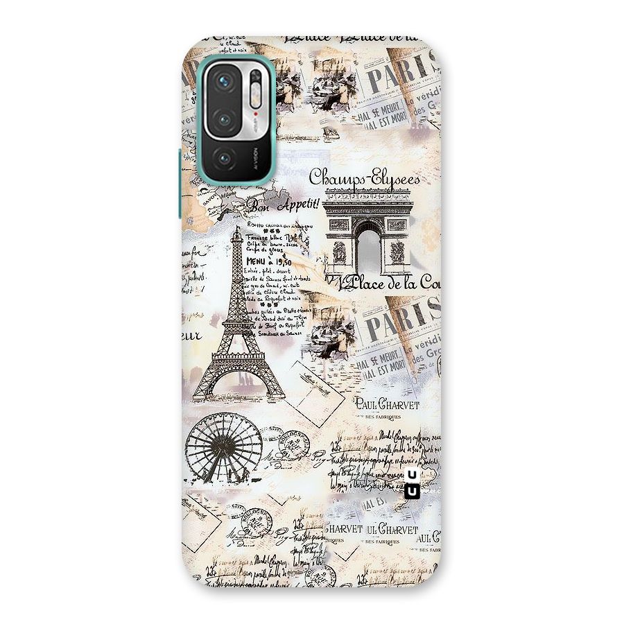 Paris Paper Back Case for Redmi Note 10T 5G