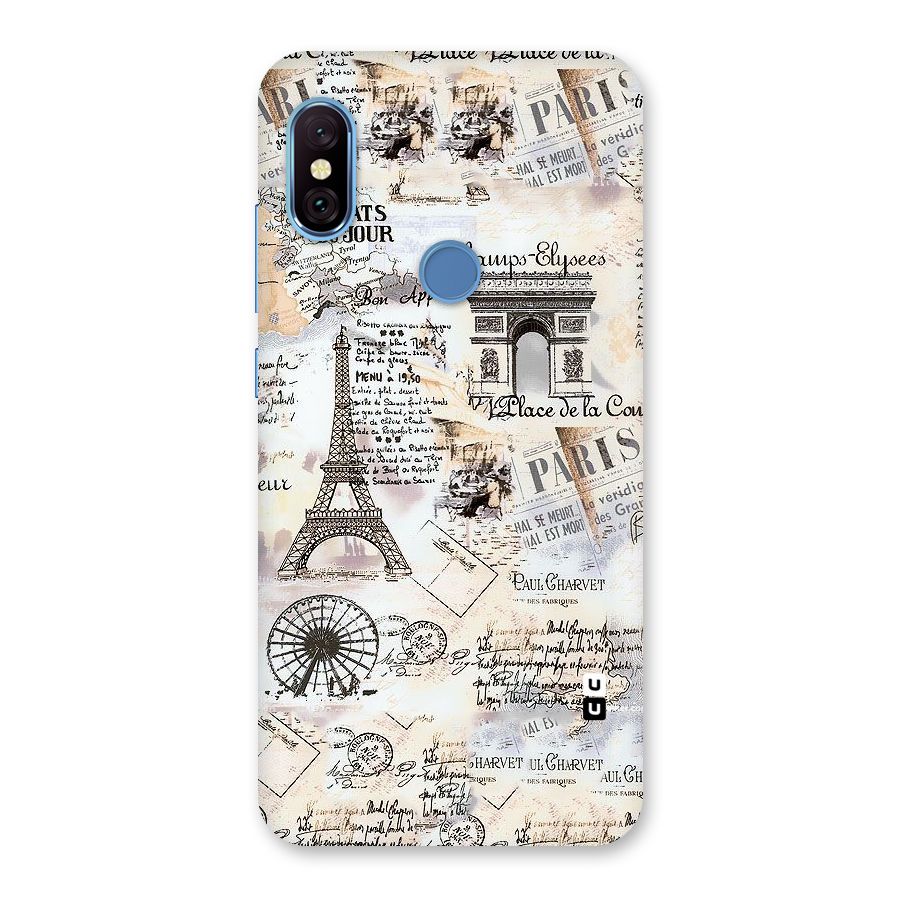 Paris Paper Back Case for Redmi Note 6 Pro