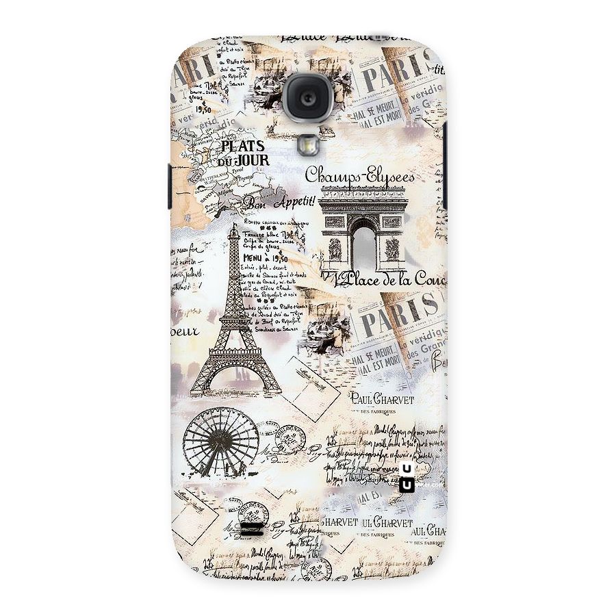 Paris Paper Back Case for Samsung Galaxy S4