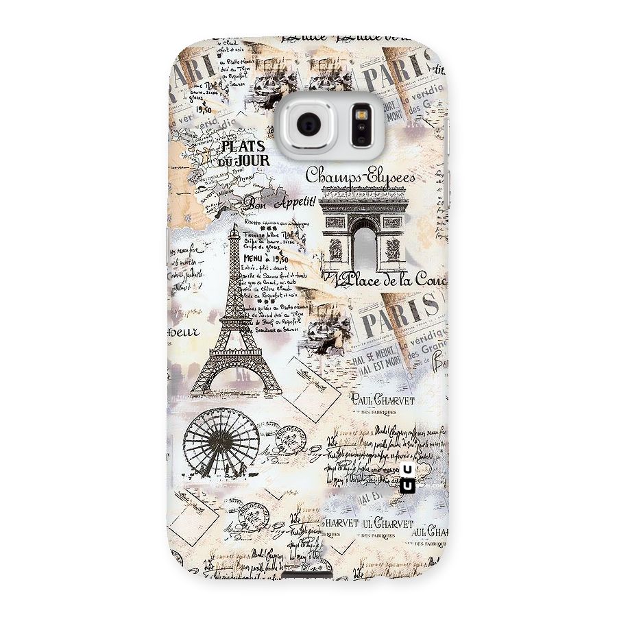 Paris Paper Back Case for Samsung Galaxy S6